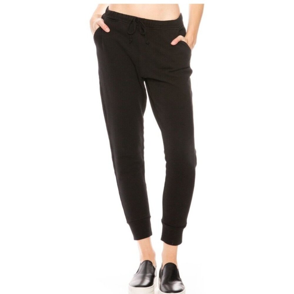 NEW FRANK & EILEEN TEE LAB CLASSIC JOGGER FLEECE SWEATPANTS IN BLACK SIZE XS